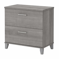 Somerset 2 Drawer Lateral File Cabinet in Platinum Gray