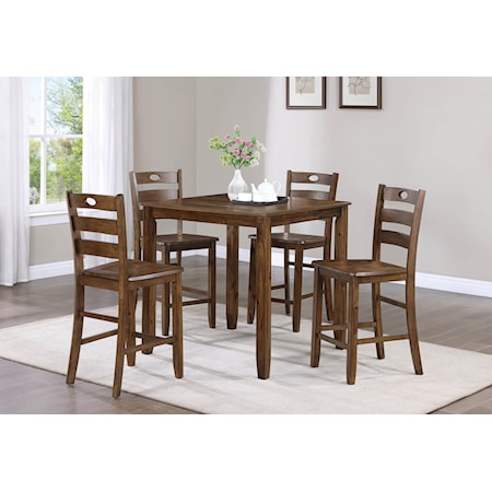 5-Piece Counter Height Dining Set