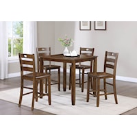 Ashborn Casual 5-Piece Counter Height Dining Set