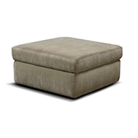 Contemporary Ottoman with Hidden Casters