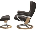 Stressless by Ekornes Wing Medium Reclining Chair with Classic Base