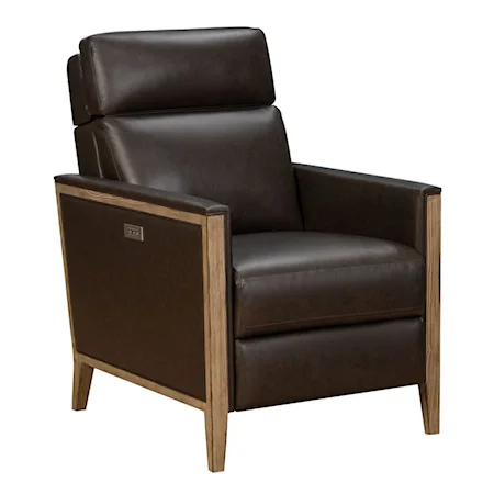 Transitional Power Recliner with Adjustable Power Headrest
