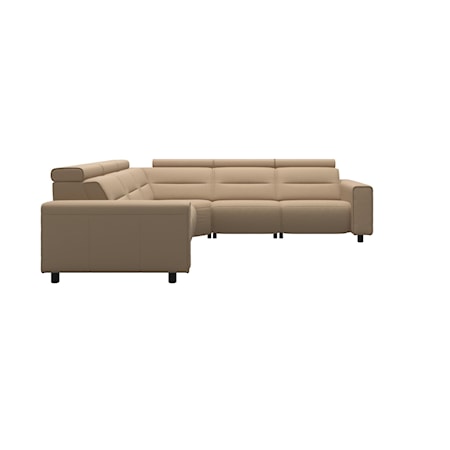 Power Recline Sectional with Wide Arms