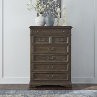 Relaxed Vintage Chest of Drawers with Felt and Cedar-Lined Drawers