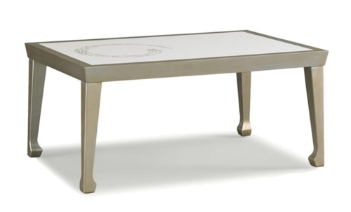 Cocktail Table 19"H With Beveled Top Chow Leg