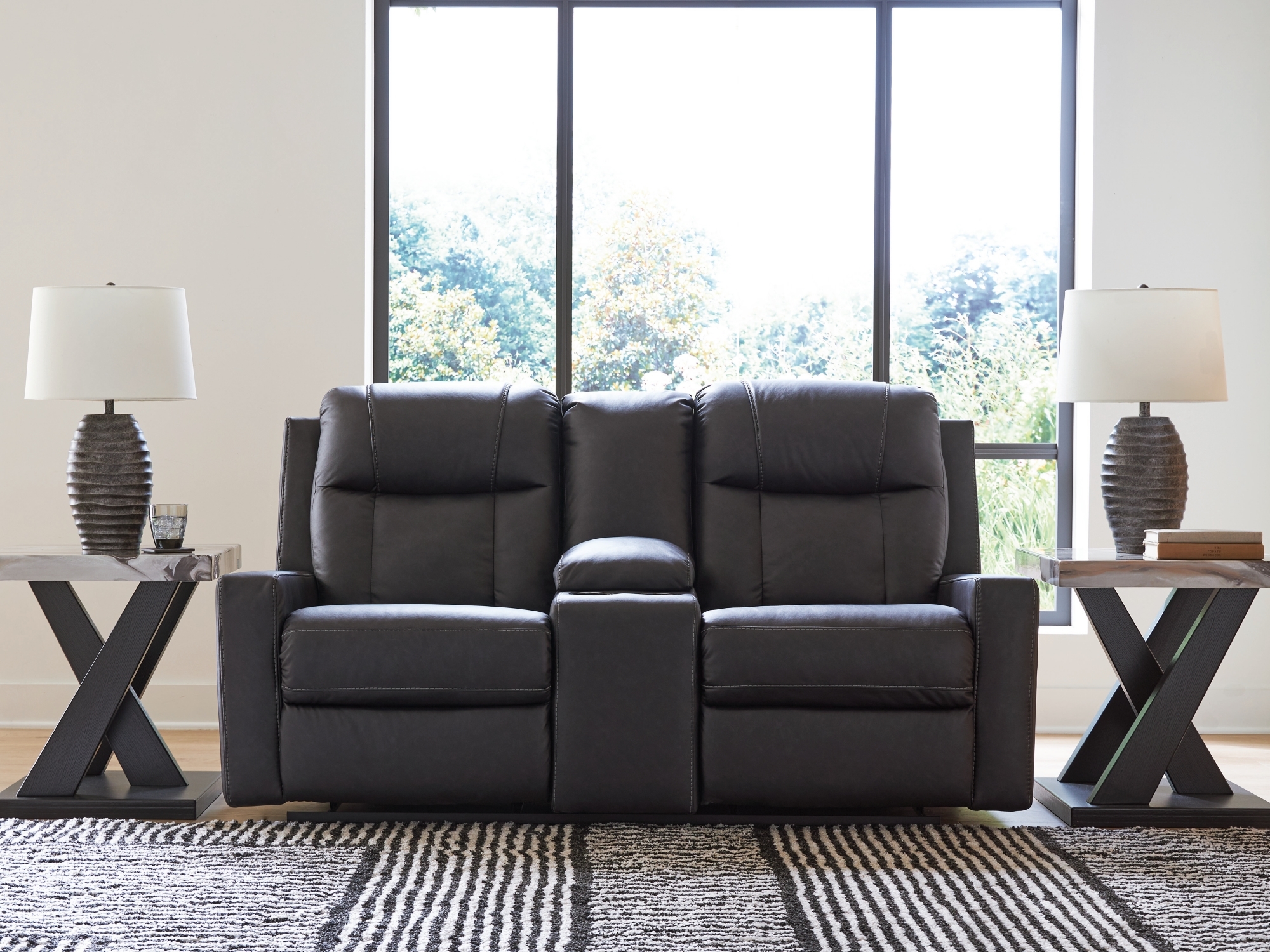 Dbl Rec Loveseat W/Console