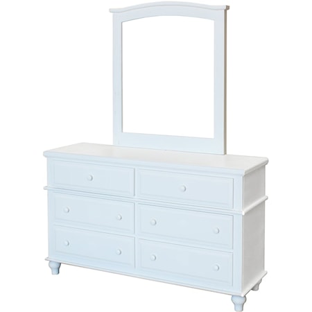 6-Drawer Dresser and Mirror