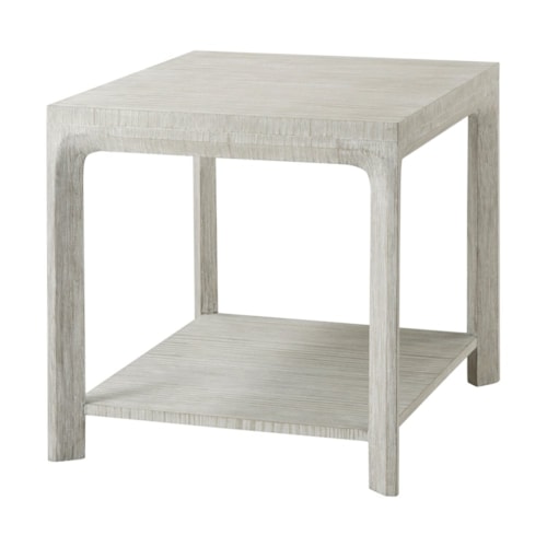 Pine Side Table with Shelving