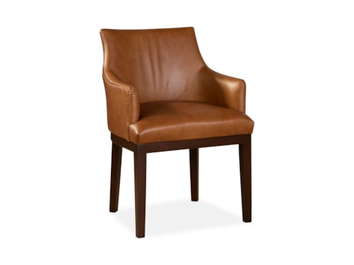 Modern Rustic Side Chair with Track Arms