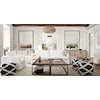Diamond Sofa Furniture Pouf Square Pouf In White/Grey Pattern Wool