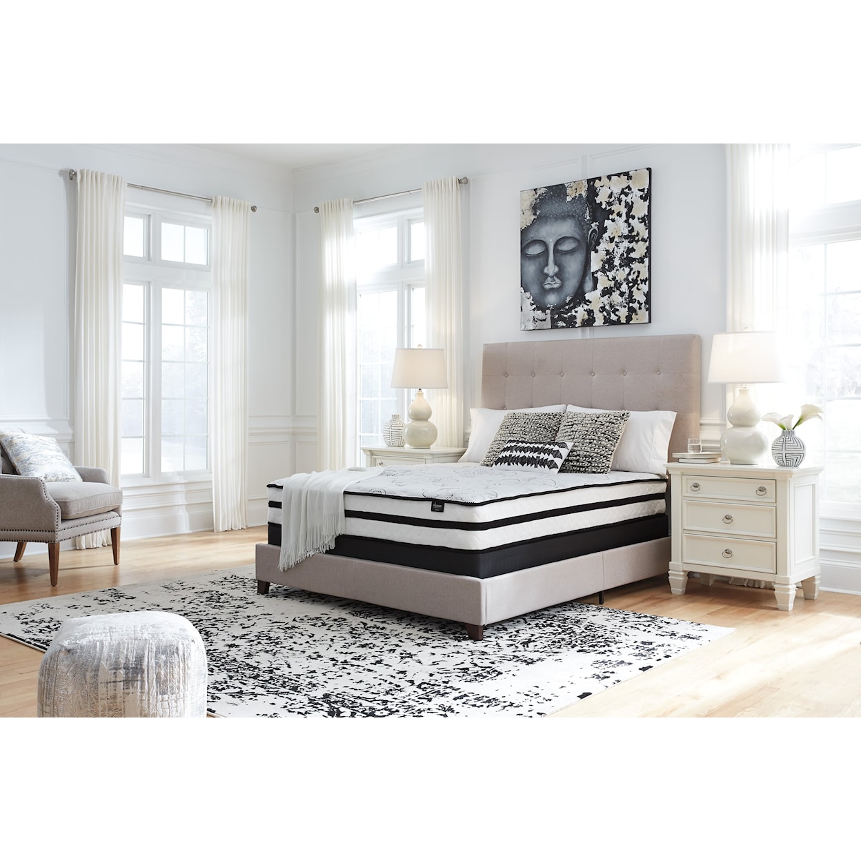 Sierra Sleep Chime 10 Inch Hybrid Queen Mattress and Pillow