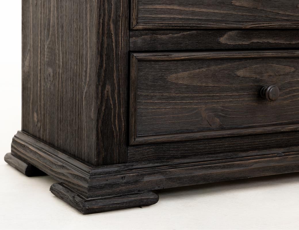 International Furniture Direct Terra Dark 5-Drawer Chest