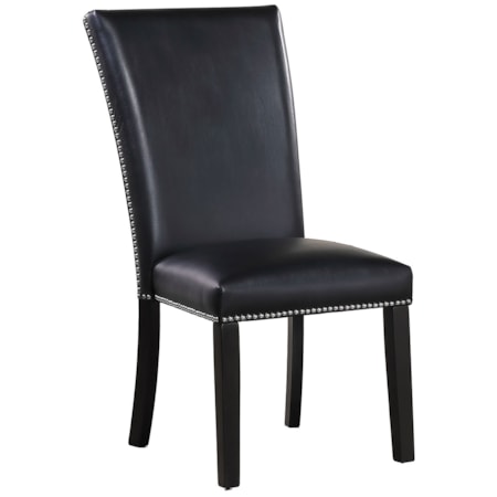 Faux Leather-Upholstered Dining Side Chair