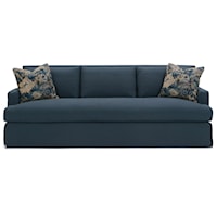 Contemporary 92" Slipcover Sofa with Bench Cushion