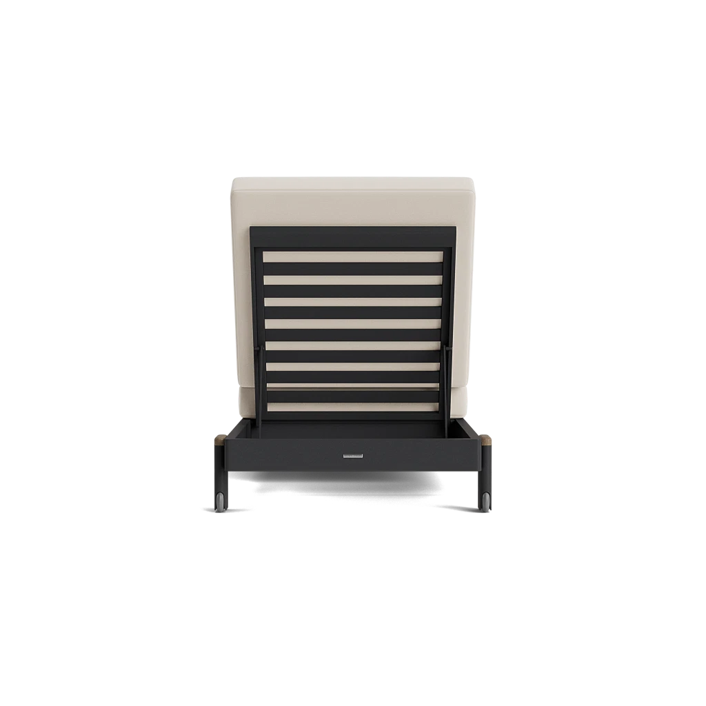 Cushioned Adj. Chaise Lounge w/Wheels