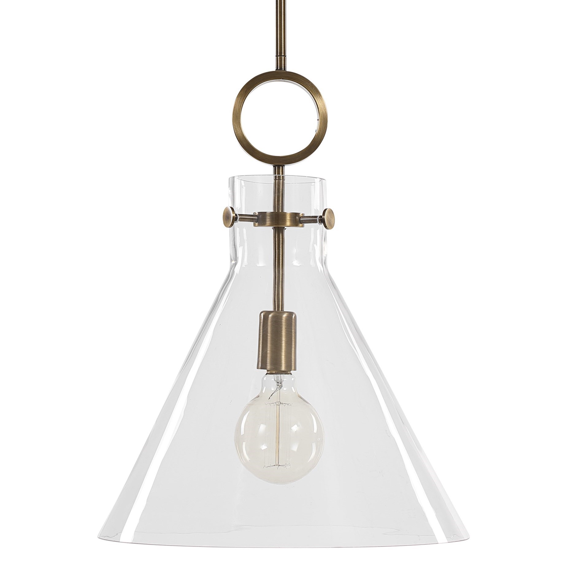 Uttermost Lighting Fixtures - Pendant Lights Imbuto Funnel Glass 1 Light Pendant