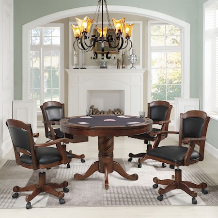 5-piece 3-in-1 Dining and Game Table Set