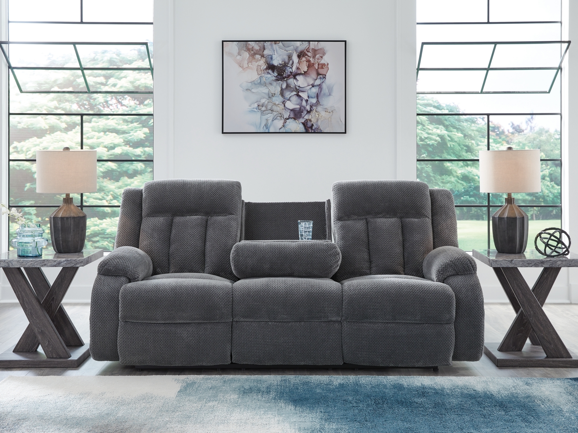 Signature Design by Ashley Observation Rec Pwr Sofa W/ Drop Down Table