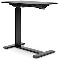 Black Adjustable Height Home Office Side Desk
