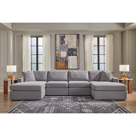 4-Piece Double Chaise Sectional