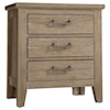 Vaughan-Bassett Passageways 3-Drawer Nightstand