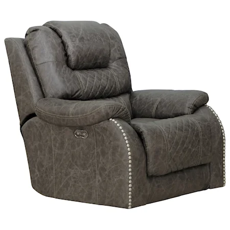 Power Lay Flat Recliner with Built-In USB Port