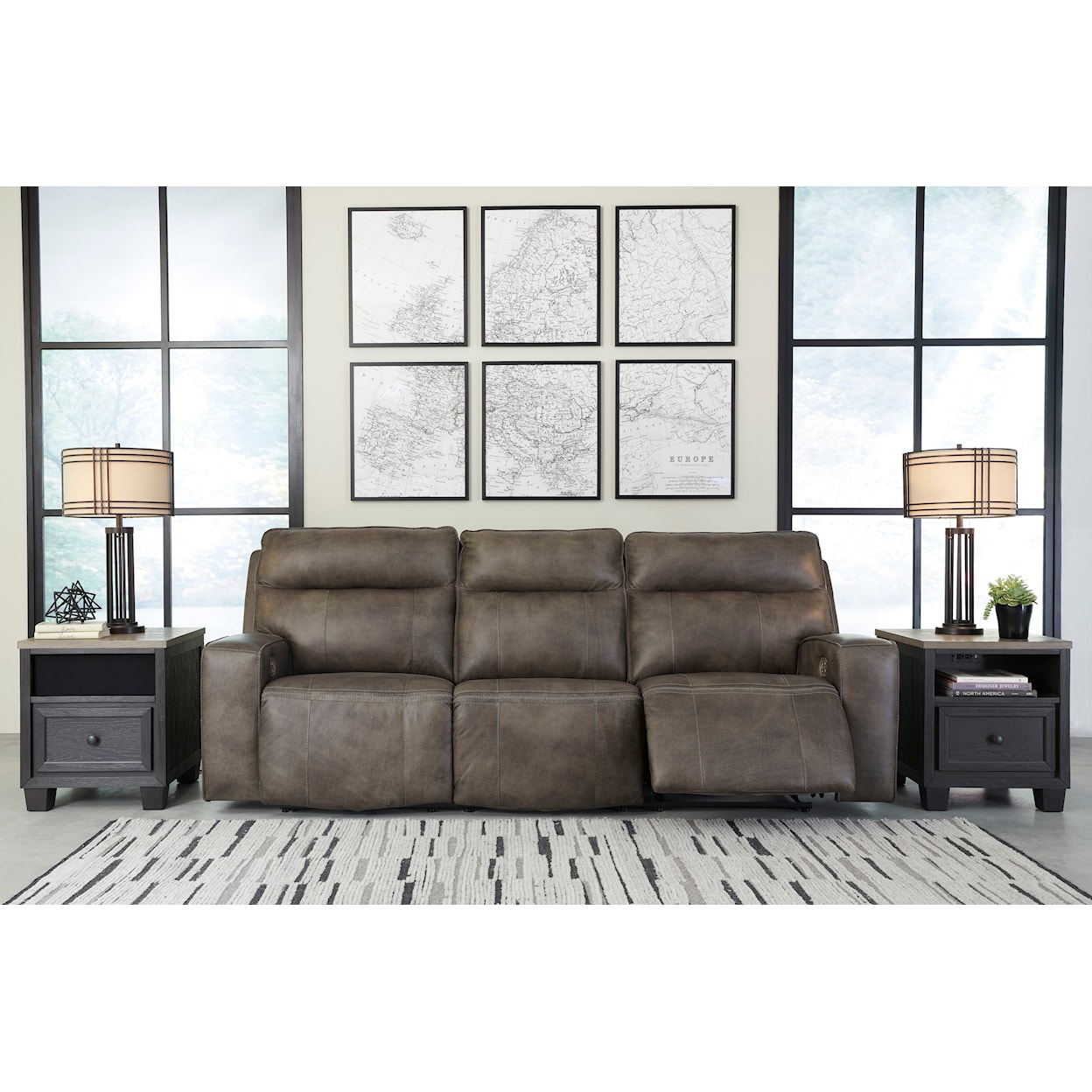 Signature Design by Ashley Game Plan Power Reclining Sofa