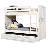 Coastal Twin Over Twin Bunkbed with Trundle