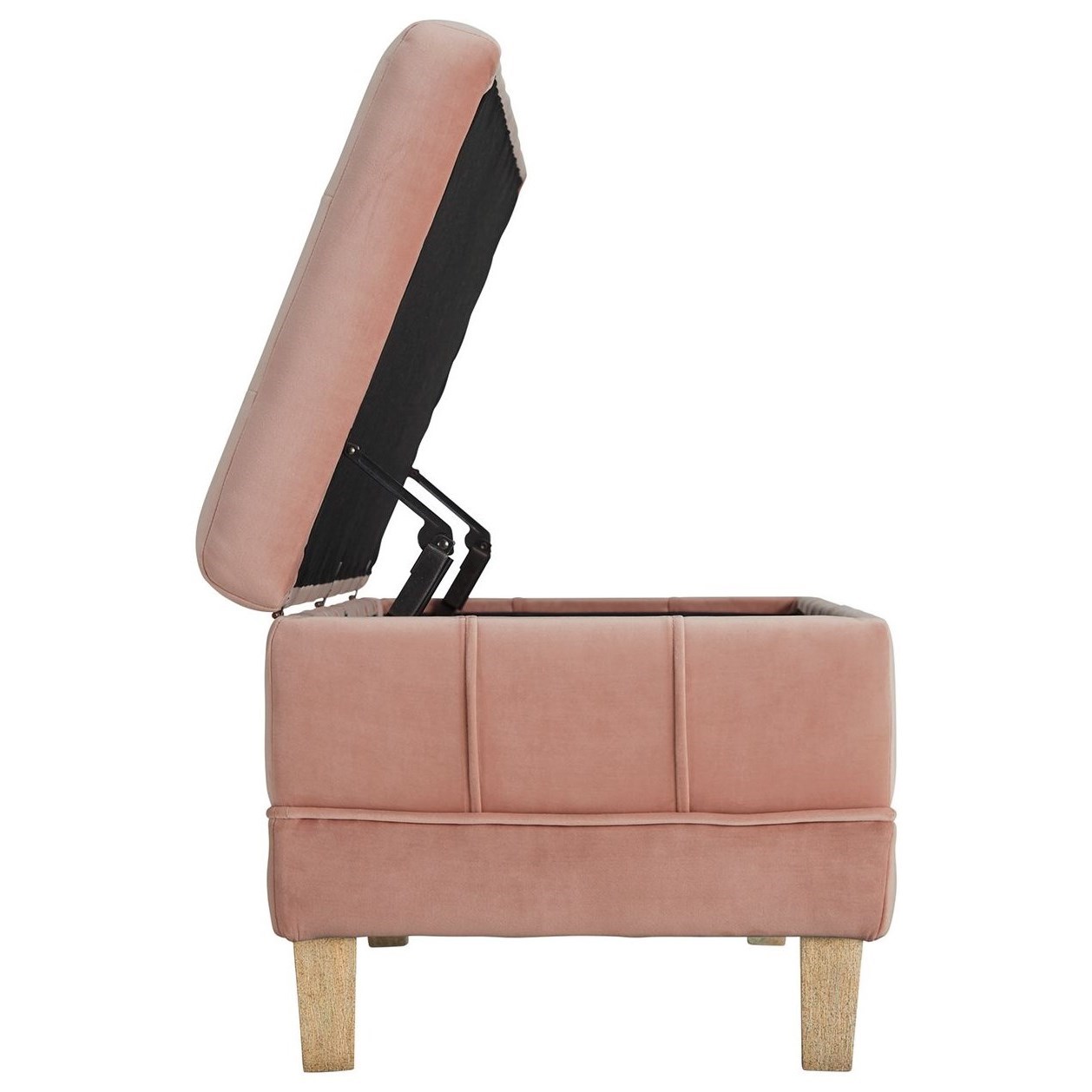 Elements International Crosby- Tufted Storage Ottoman