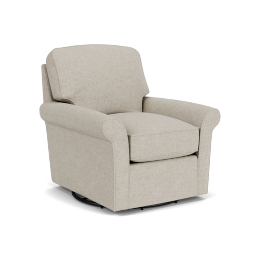 Transitional Swivel Glider with Flared Arms