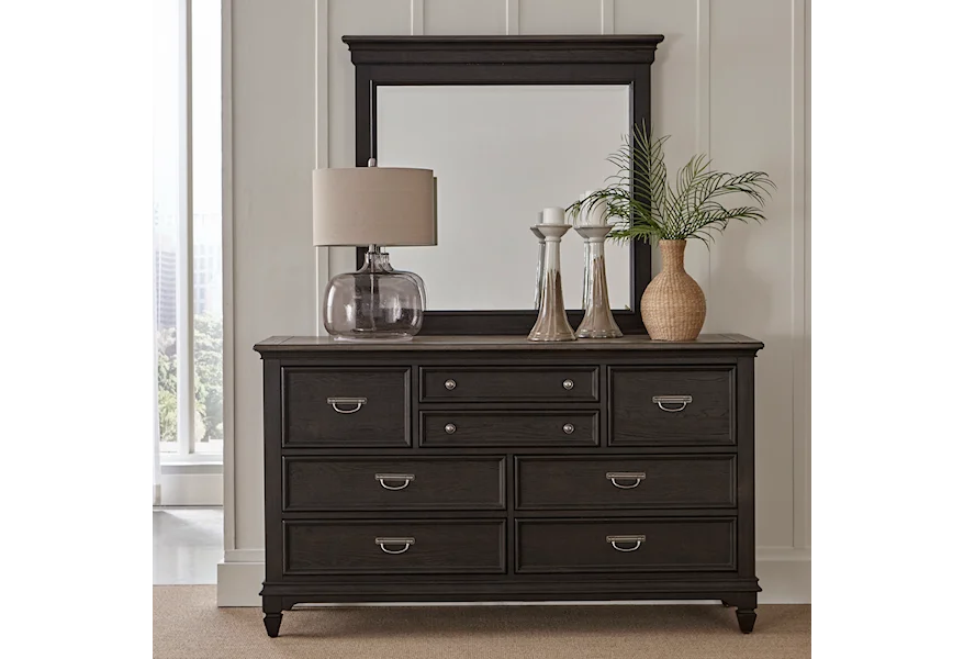 Allyson Park Dresser & Mirror by Liberty Furniture at VanDrie Home Furnishings