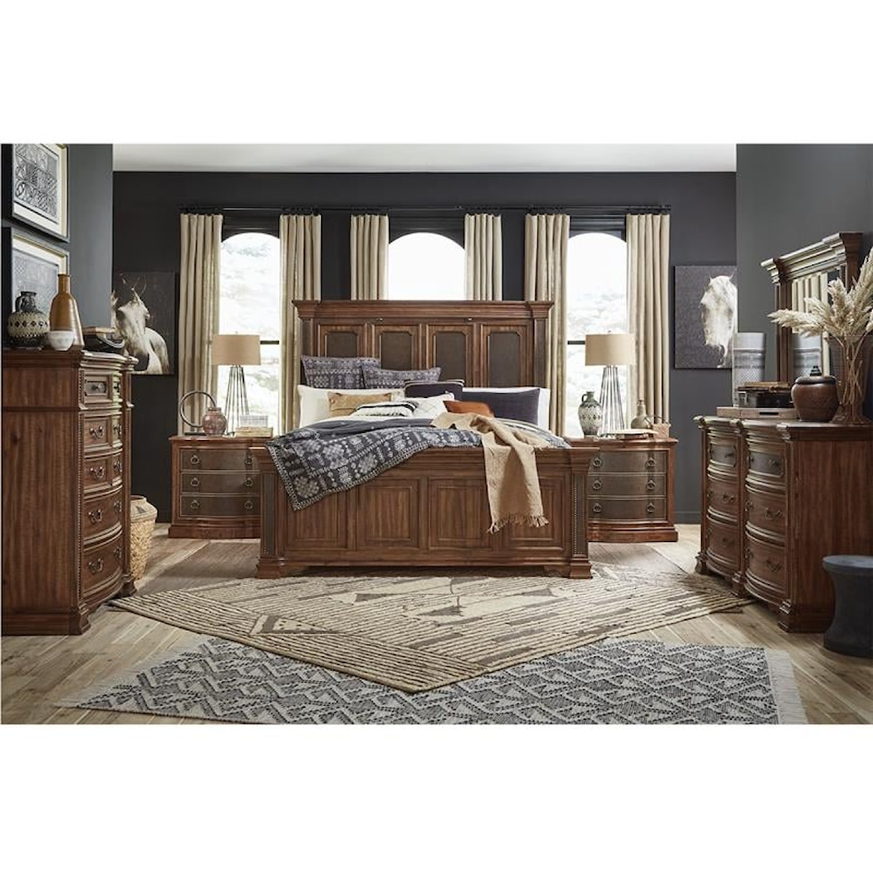 Magnussen Home Lariat Bedroom Dresser & Mirror Set