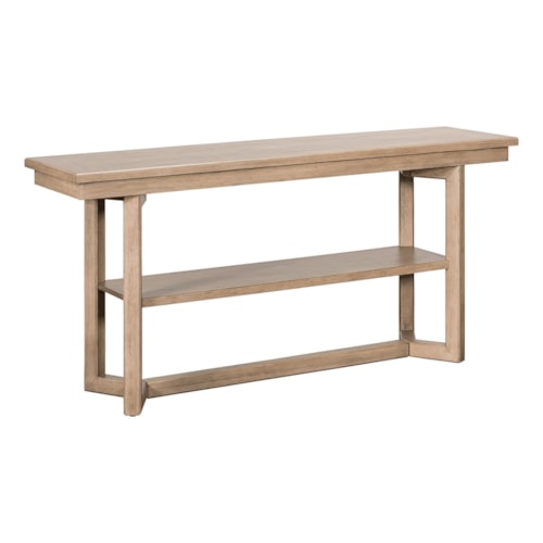 Transitional Sofa Table with Lower Shelf