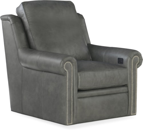 Traditional Swivel Chair with Loose Velcro Back Cushion