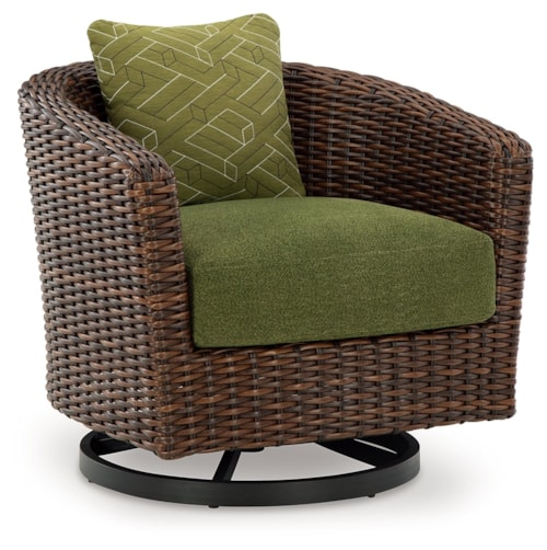 Outdoor Swivel Lounge Chair With Cushion