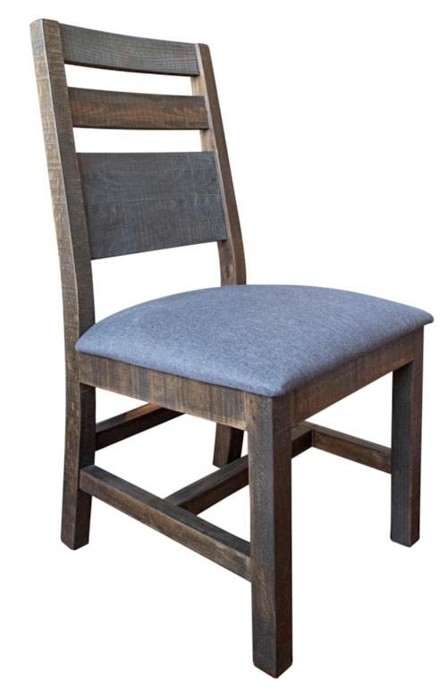Rustic Dining Side Chair with Ladder Back