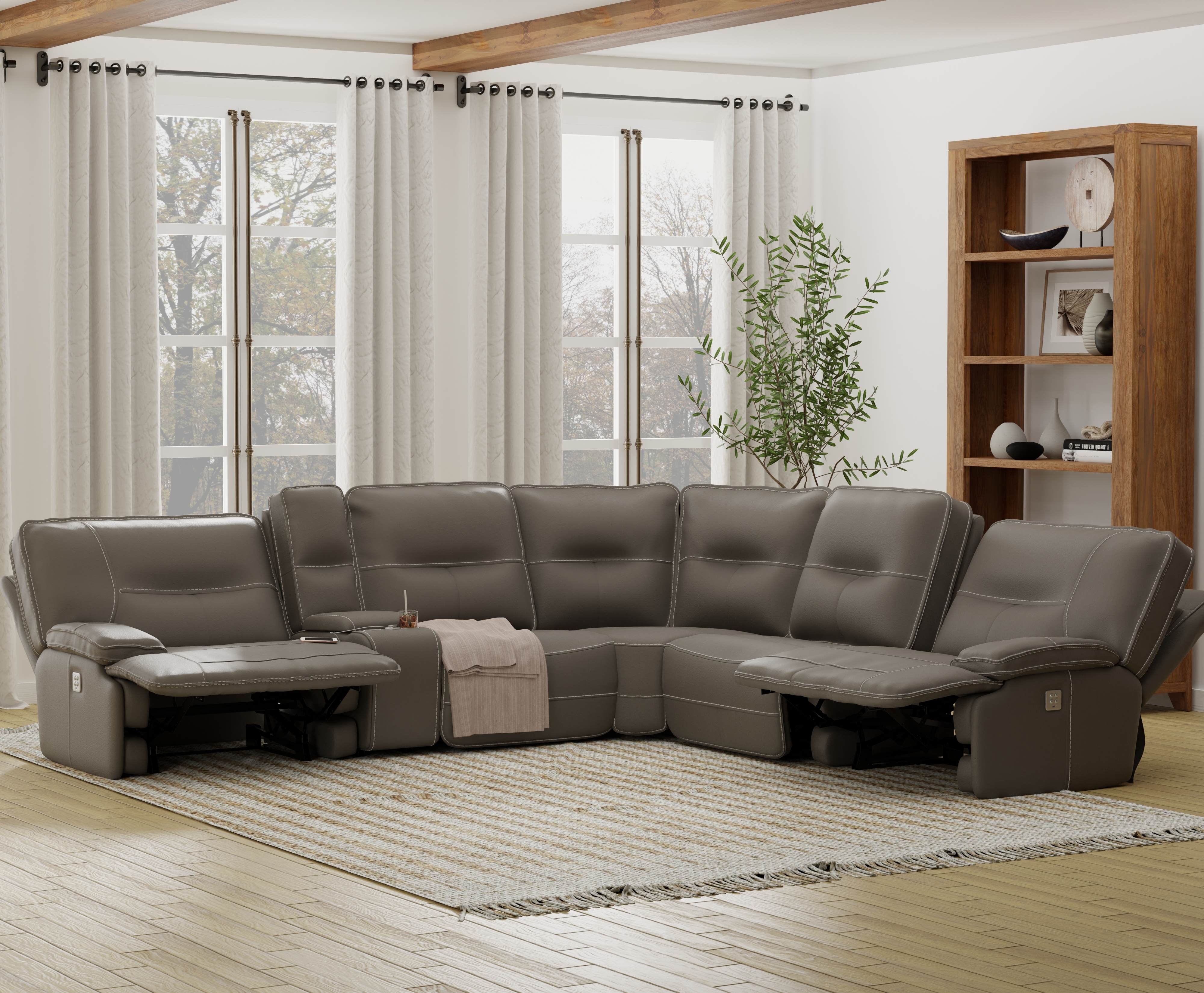 Parker Living Spartacus 6-Piece Power Reclining Sectional Sofa