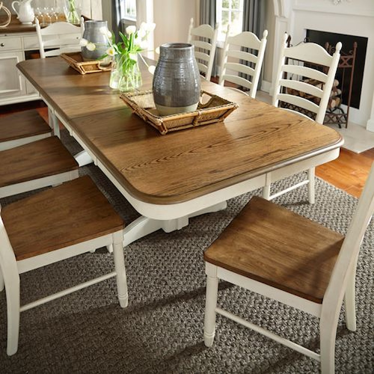 Liberty Furniture Springfield Dining Trestle Dining Table