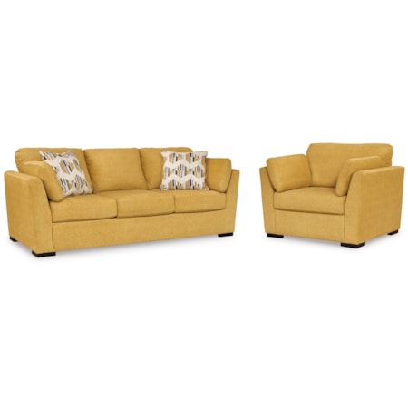 Sofa And Oversized Chair