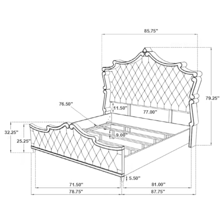 King Panel Bed