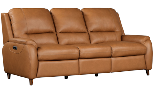 Transitional Power Reclining Sofa with Power Headrests