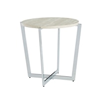 Contemporary End Table with Metal Frame