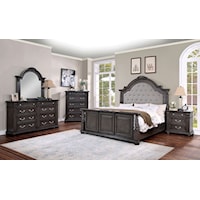 Traditional 5 Piece Queen Bedroom Set with Chest