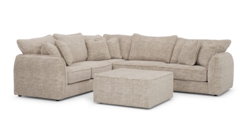 Casual Sectional Sofa with Ottoman
