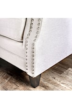 Furniture of America - FOA Giovanni Transitional Love Seat with Nailhead Trim