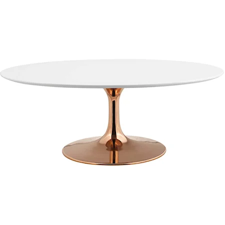 42" Oval-Shaped Top Coffee Table