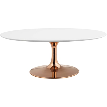 42" Oval-Shaped Top Coffee Table