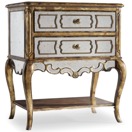 Mirrored Leg Nightstand