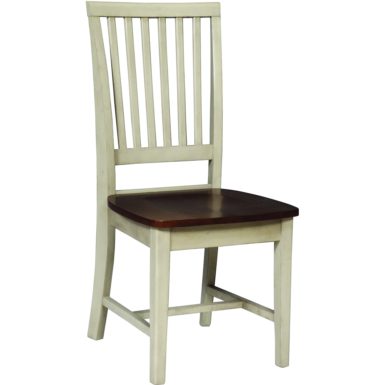 John Thomas Dining Essentials Mission Side Chair in Almond/Espresso