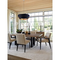 Contemporary Wellesley and Latham 7-Piece Dining Set